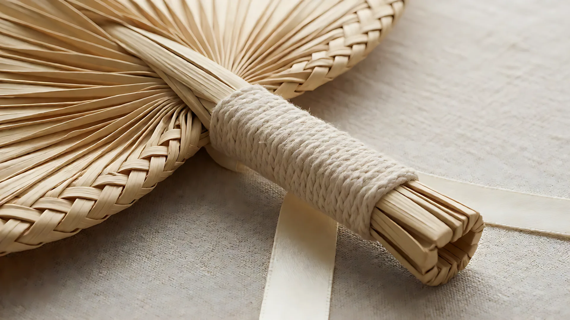 Custom Natural Woven Fan